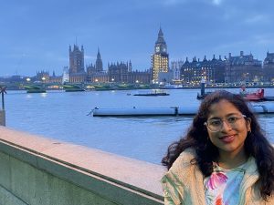 Varsha in UK, travelling and learning