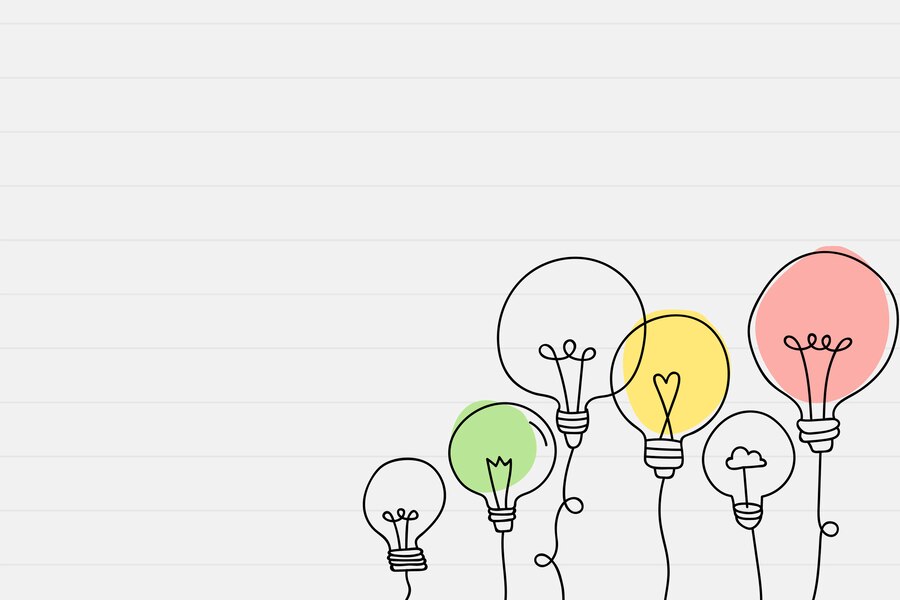 light bulb doodle drawing paper 53876 93993