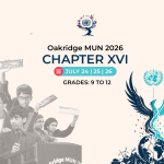 Oakridge MUN 2026 Chapter XVI event at Oakridge International School Gachibowli Hyderabad for Grades 9 to 12 students