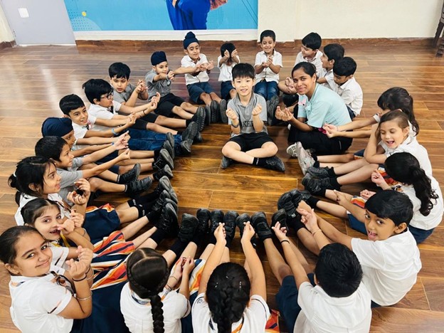 Students learning in an inclusive and supportive environment at Oakridge International School Mohali, promoting wellbeing, respect and positive behaviour.