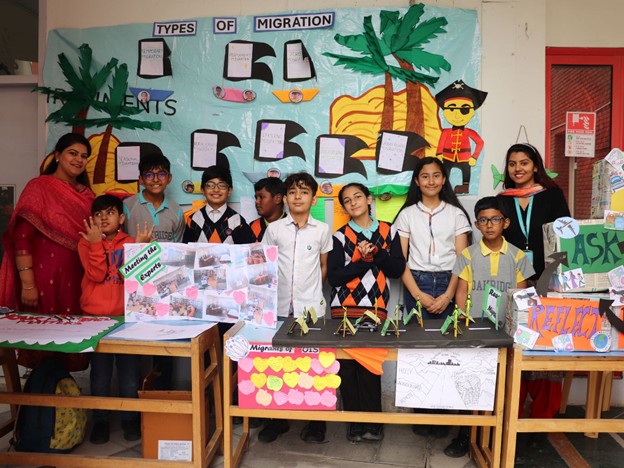 Students from Oakridge Mohali collaborating on global learning activities that foster teamwork, creativity and international mindedness.