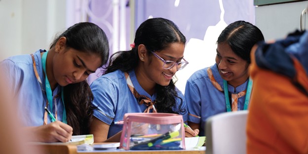 Oakridge Bachupally student assessment approach showing continuous progress tracking, formative assessments, parent engagement, and real learning beyond marks in IB and Cambridge programmes.